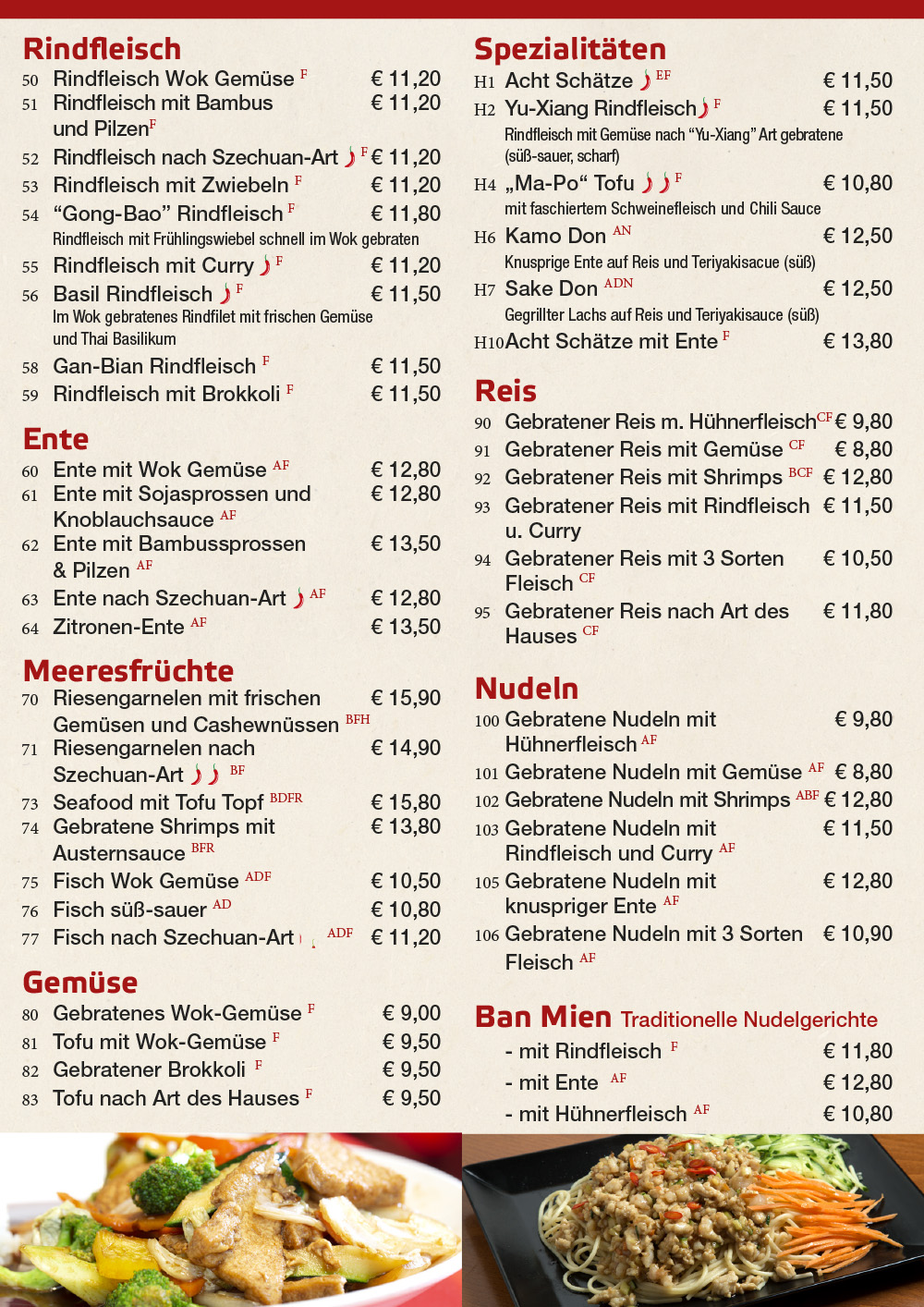 Speisekarte