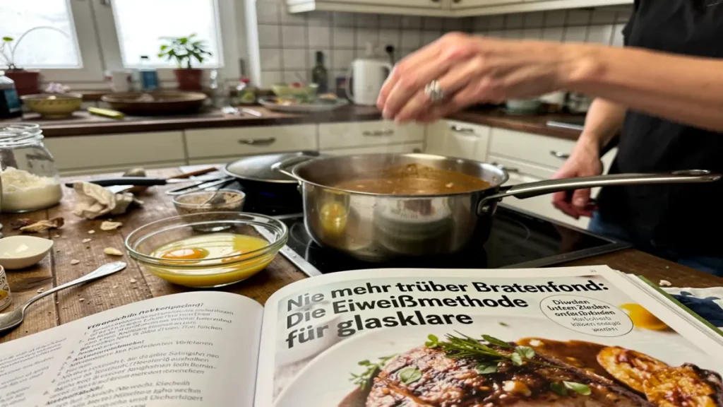 Nie mehr trüber Bratenfond: Die Eiweißmethode für glasklare Soße