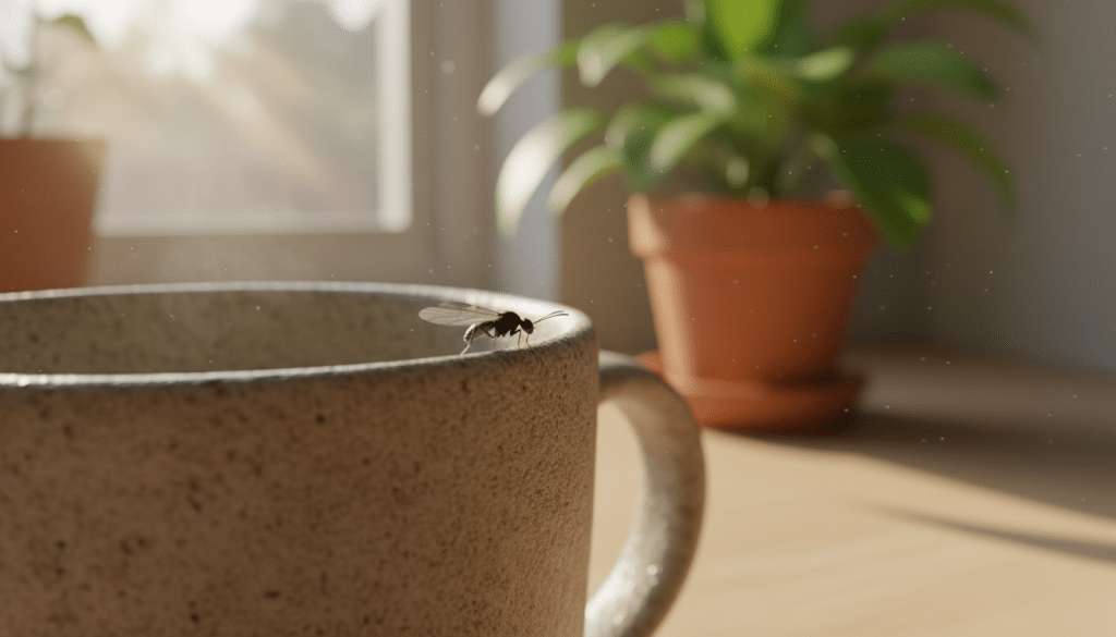 Kleine schwarze Fliegen in der Wohnung – was steckt dahinter und wie wirst du sie wieder los?